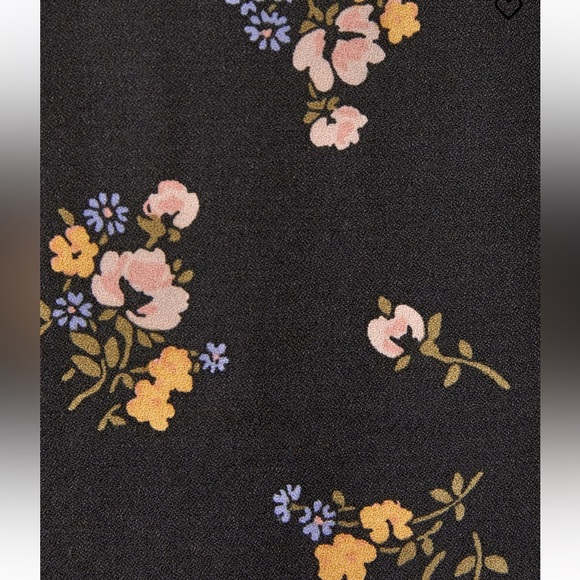 Reformation Mica Dress in Evita — Black Floral Midi - Picture 2 of 5